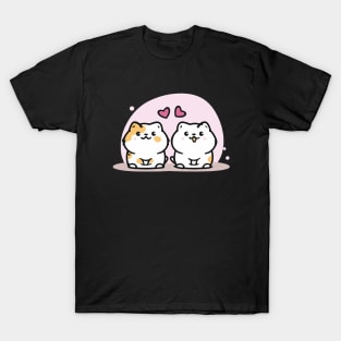 Cute cat couple valentine T-Shirt